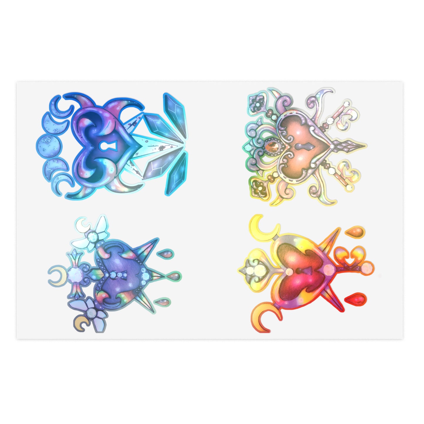 Rainbow Hearts Sticker Sheet