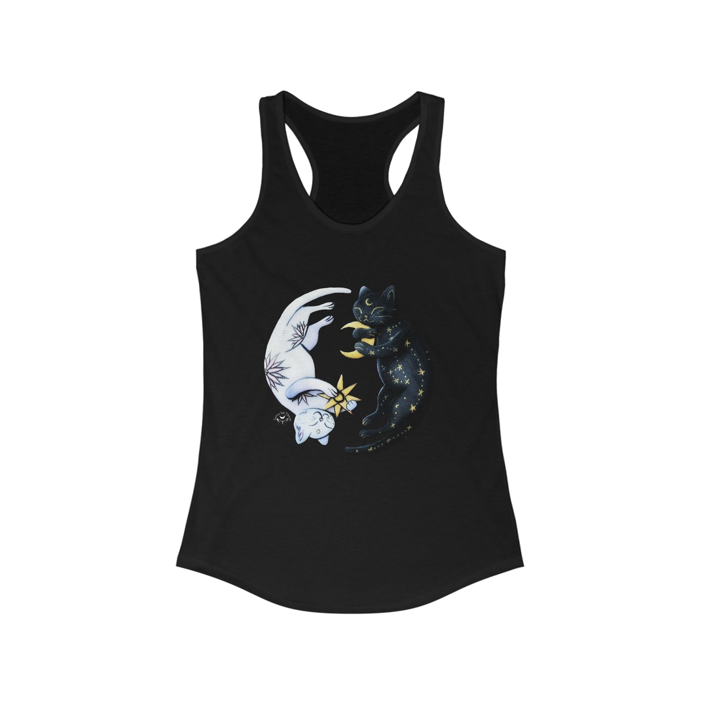 Yin Yang Cats Racerback Tank