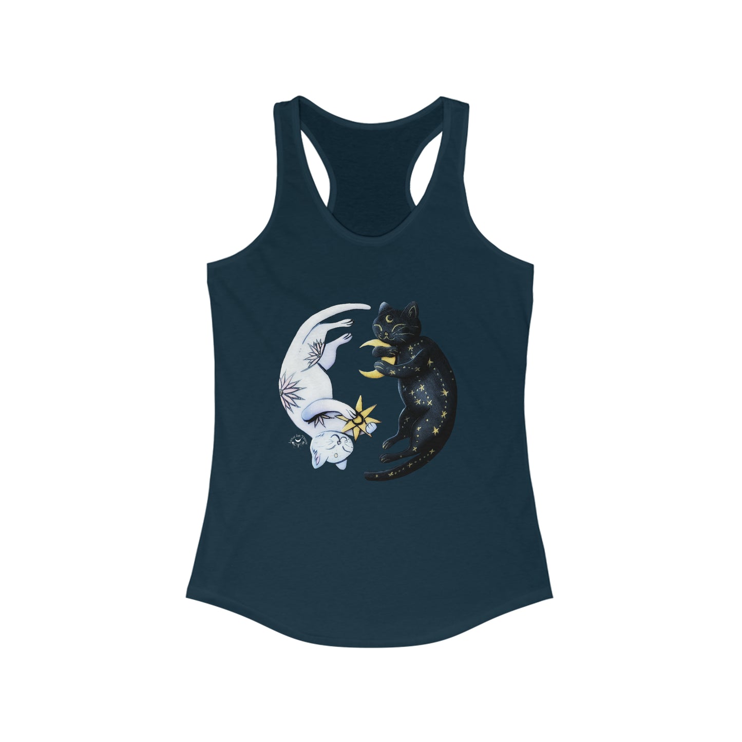 Yin Yang Cats Racerback Tank