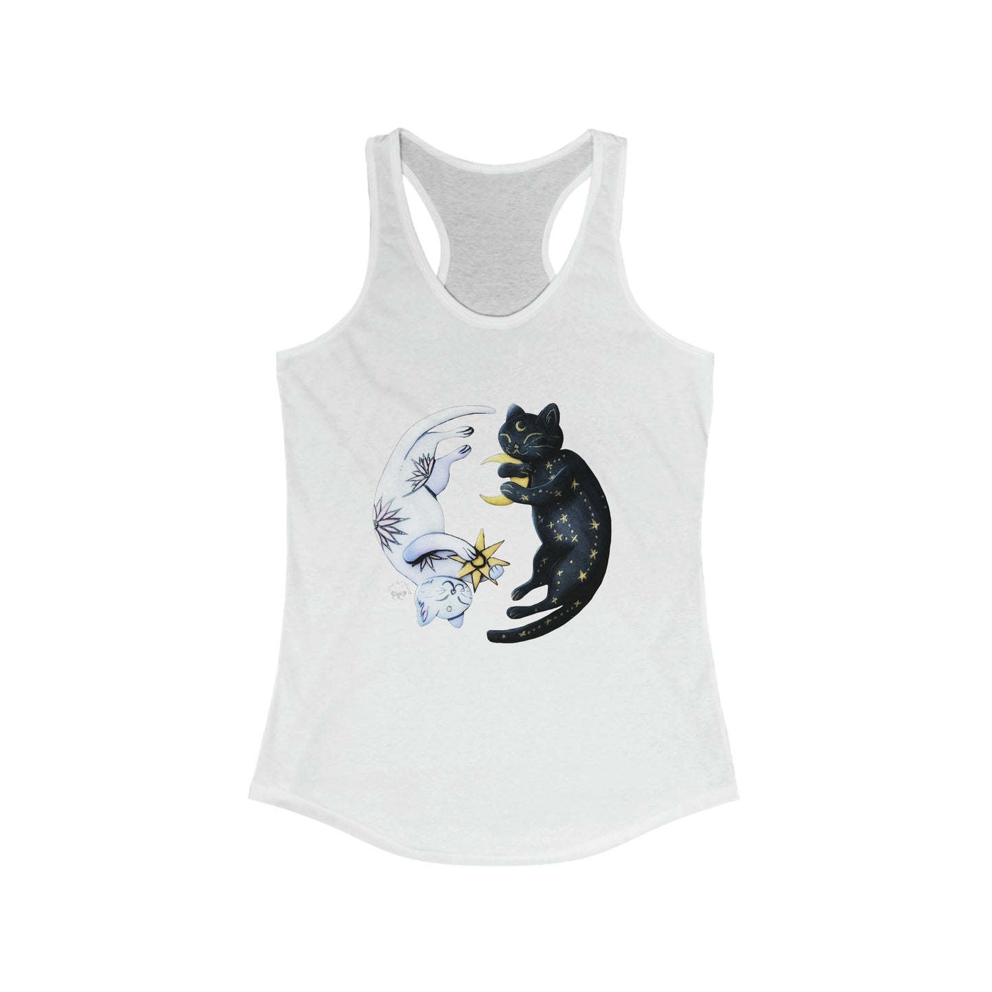 Yin Yang Cats Racerback Tank
