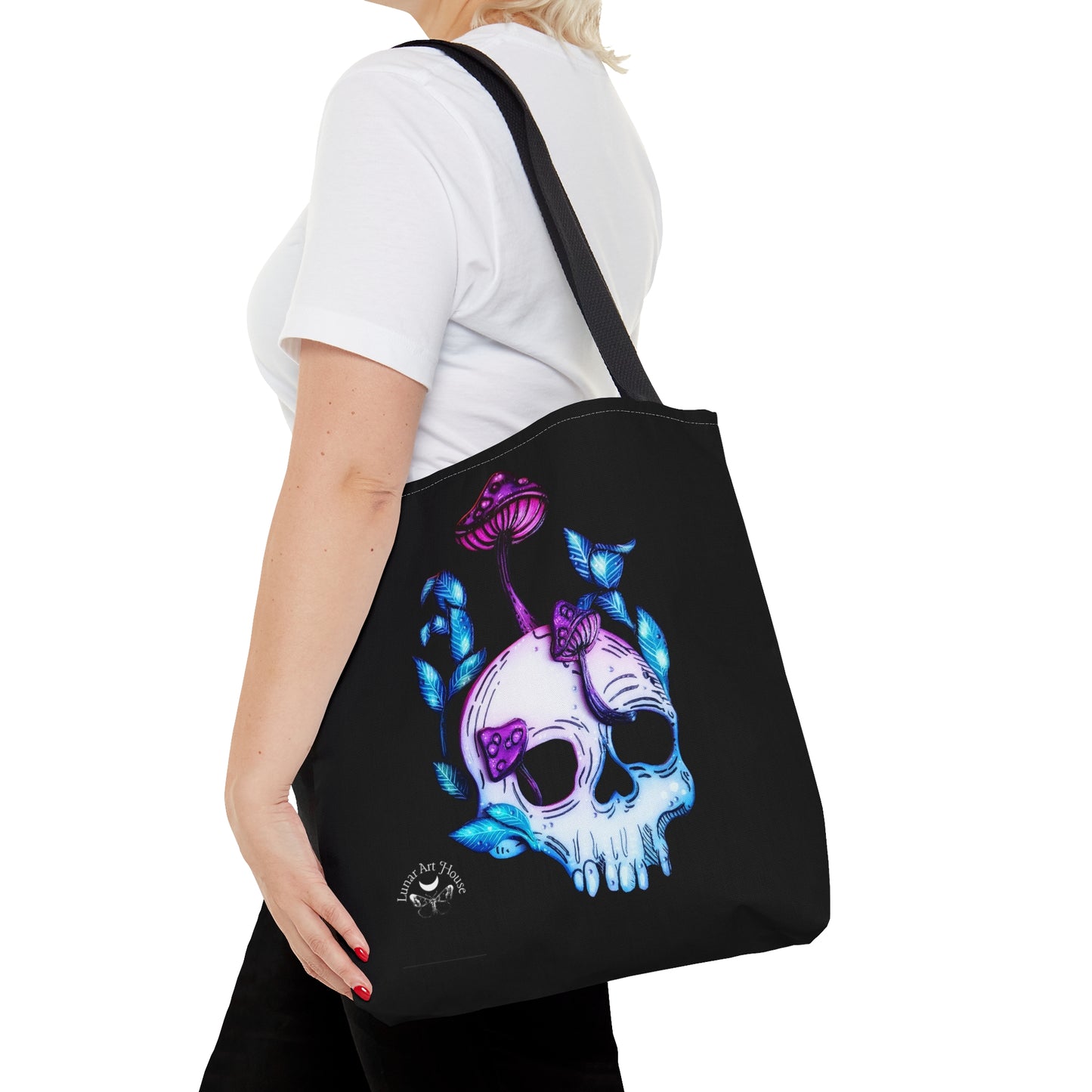 Mushroom Skull Tote Bag
