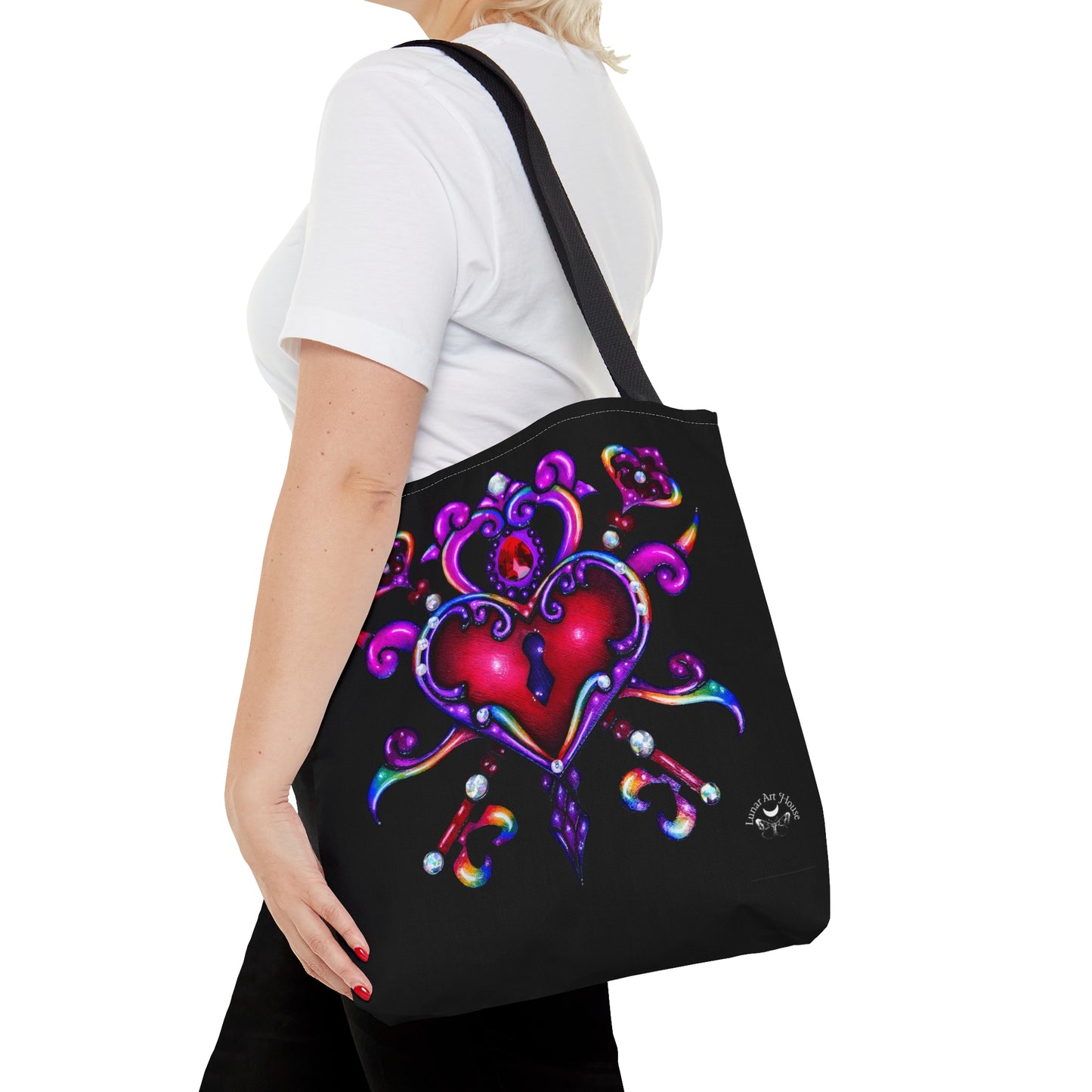 Rainbow Heart Tote Bag
