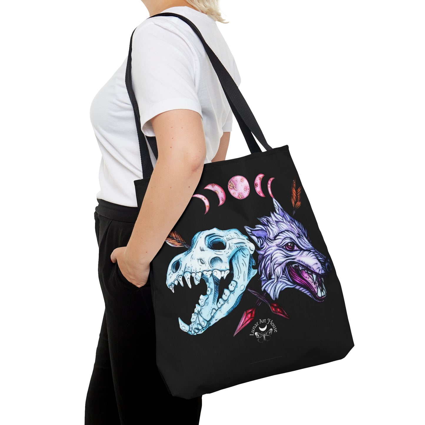 Blood Moon Wolf Tote Bag