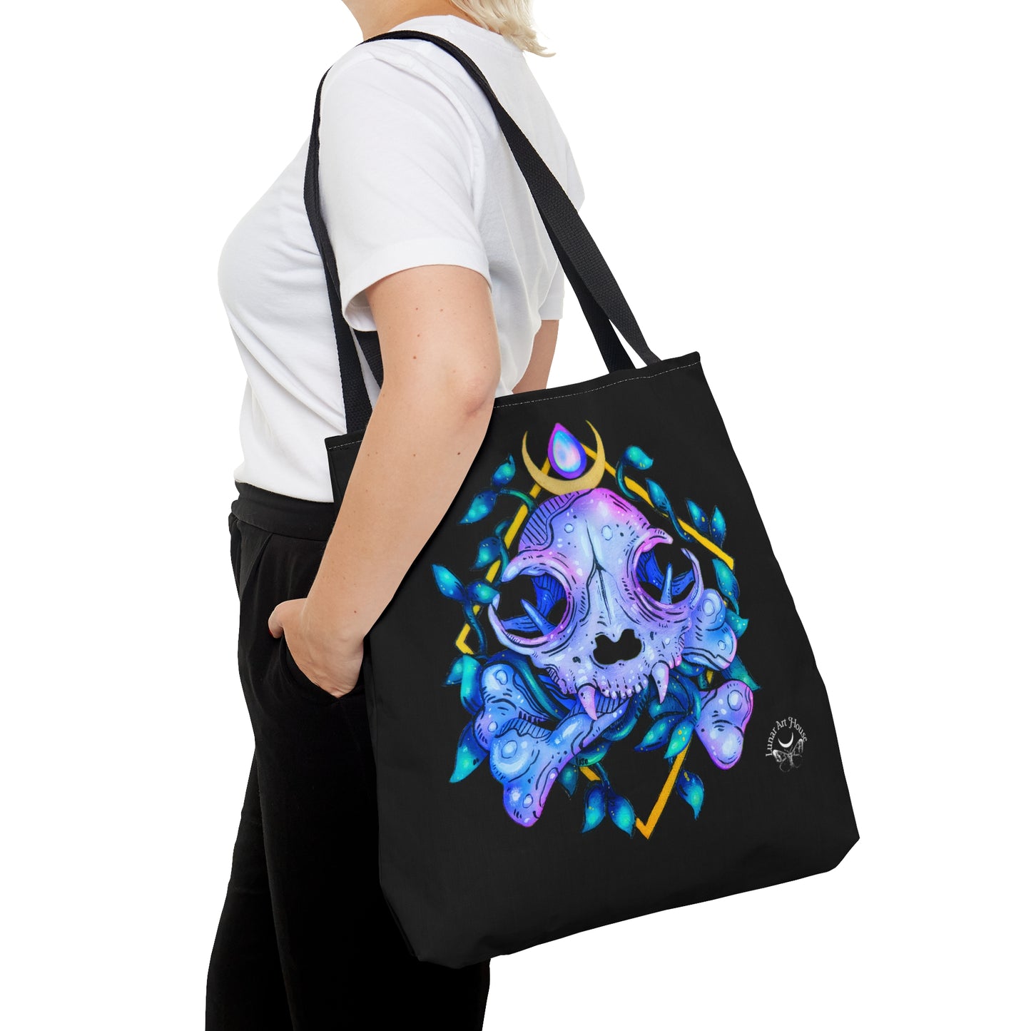 Cat Skull Tote Bag