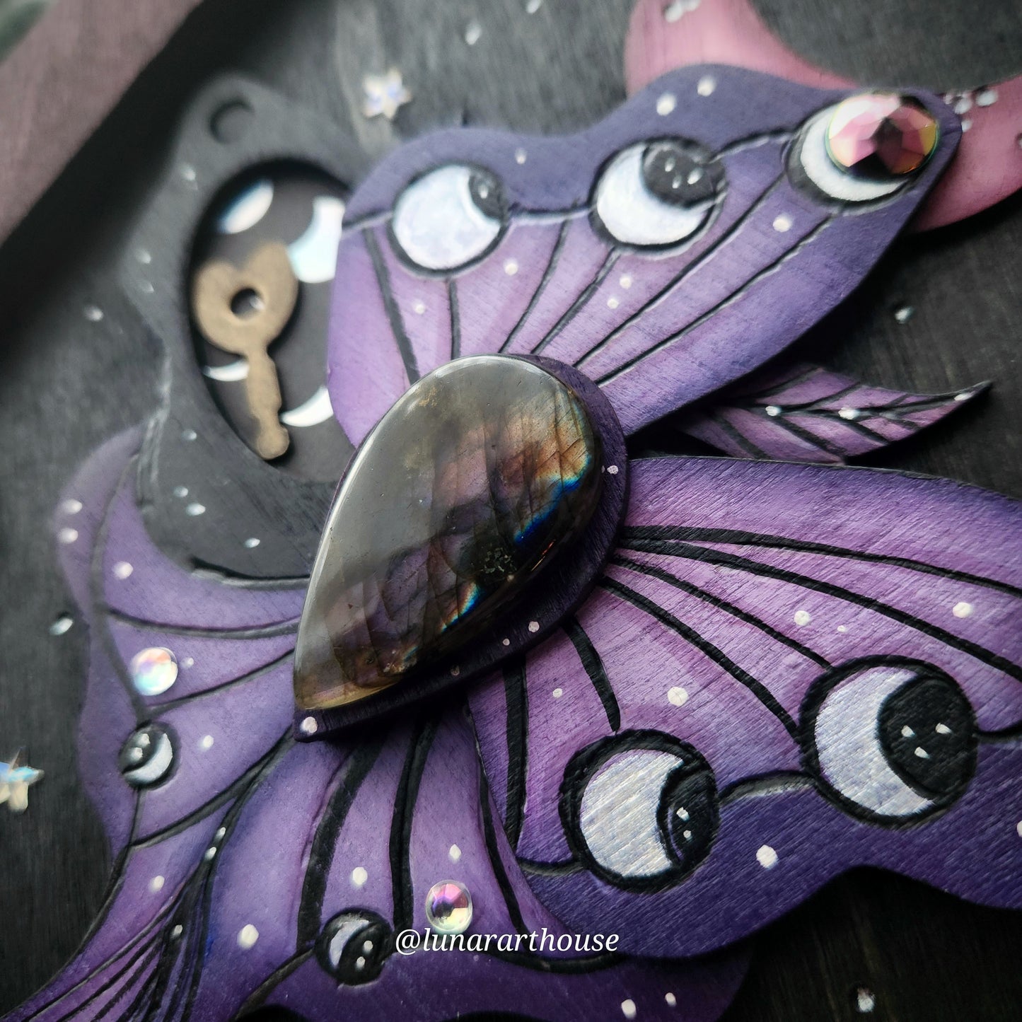 Dark Luna Moth Hidden Key Journal