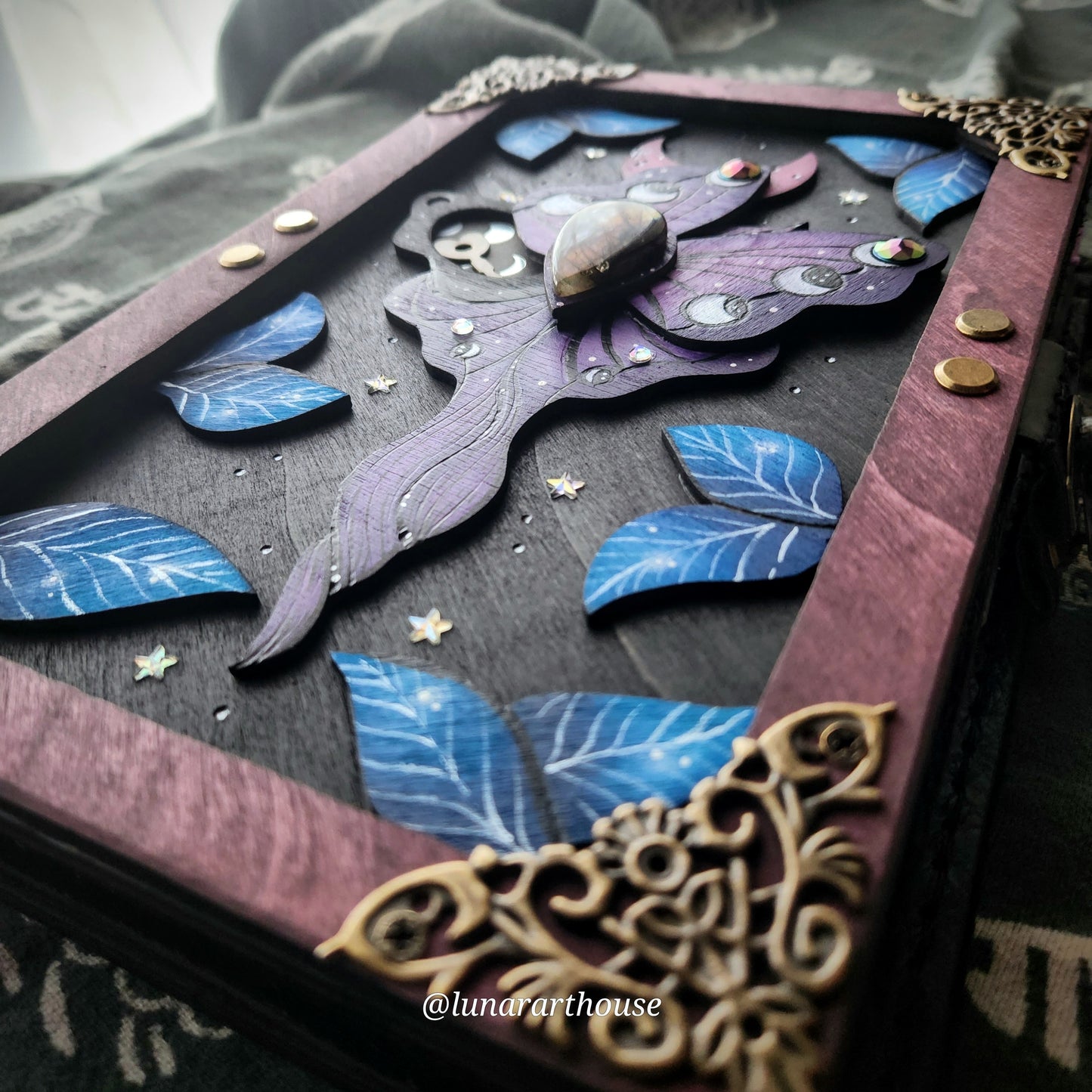 Dark Luna Moth Hidden Key Journal