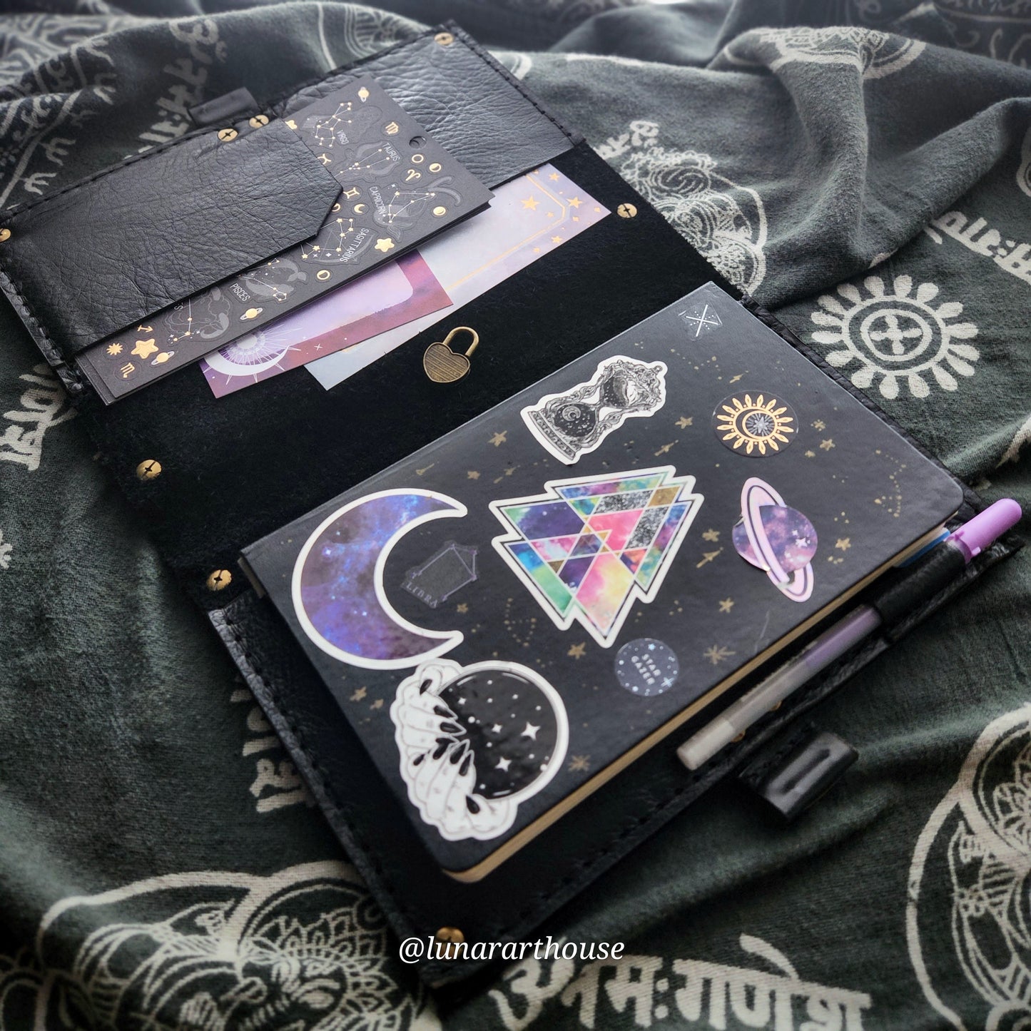 Dark Luna Moth Hidden Key Journal