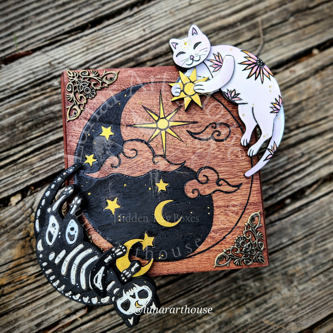Yin Yang Cats Hidden Key Box™