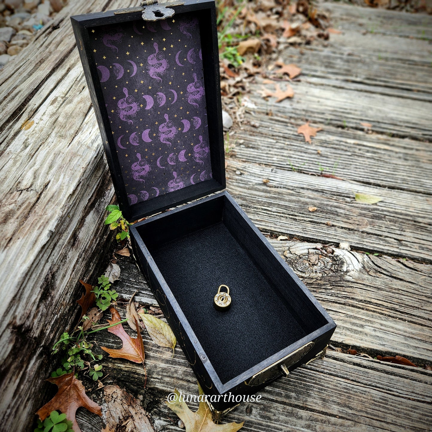 Blue Snake and Moon Hidden Key Box™ Made to Order