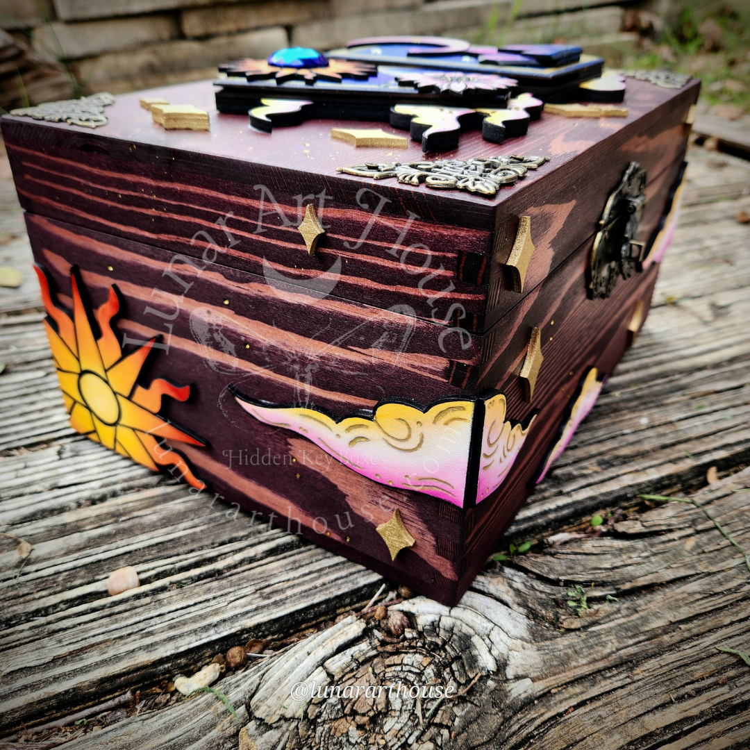 Sun and Moon Tarot Hidden Key Box