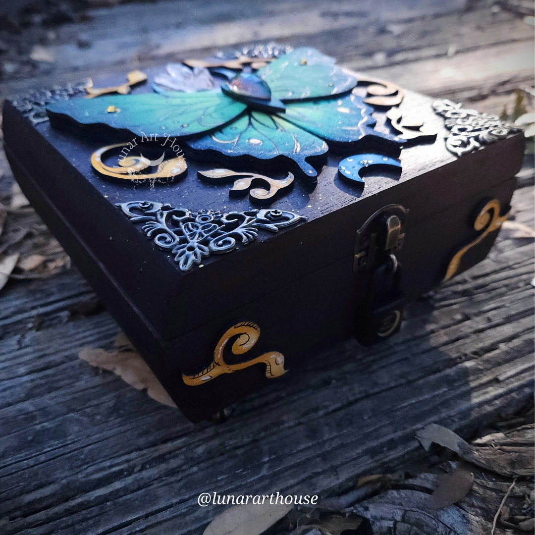 Fancy Green Moth Hidden Key Box™