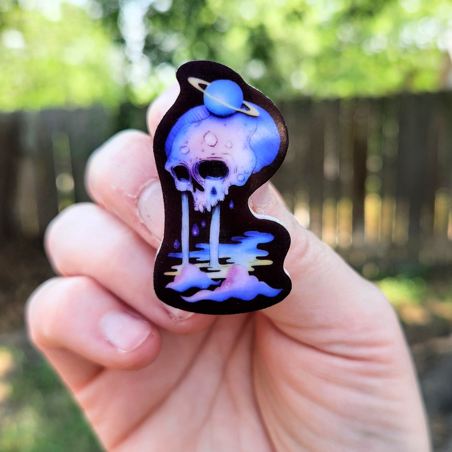 Sad Skull Pin