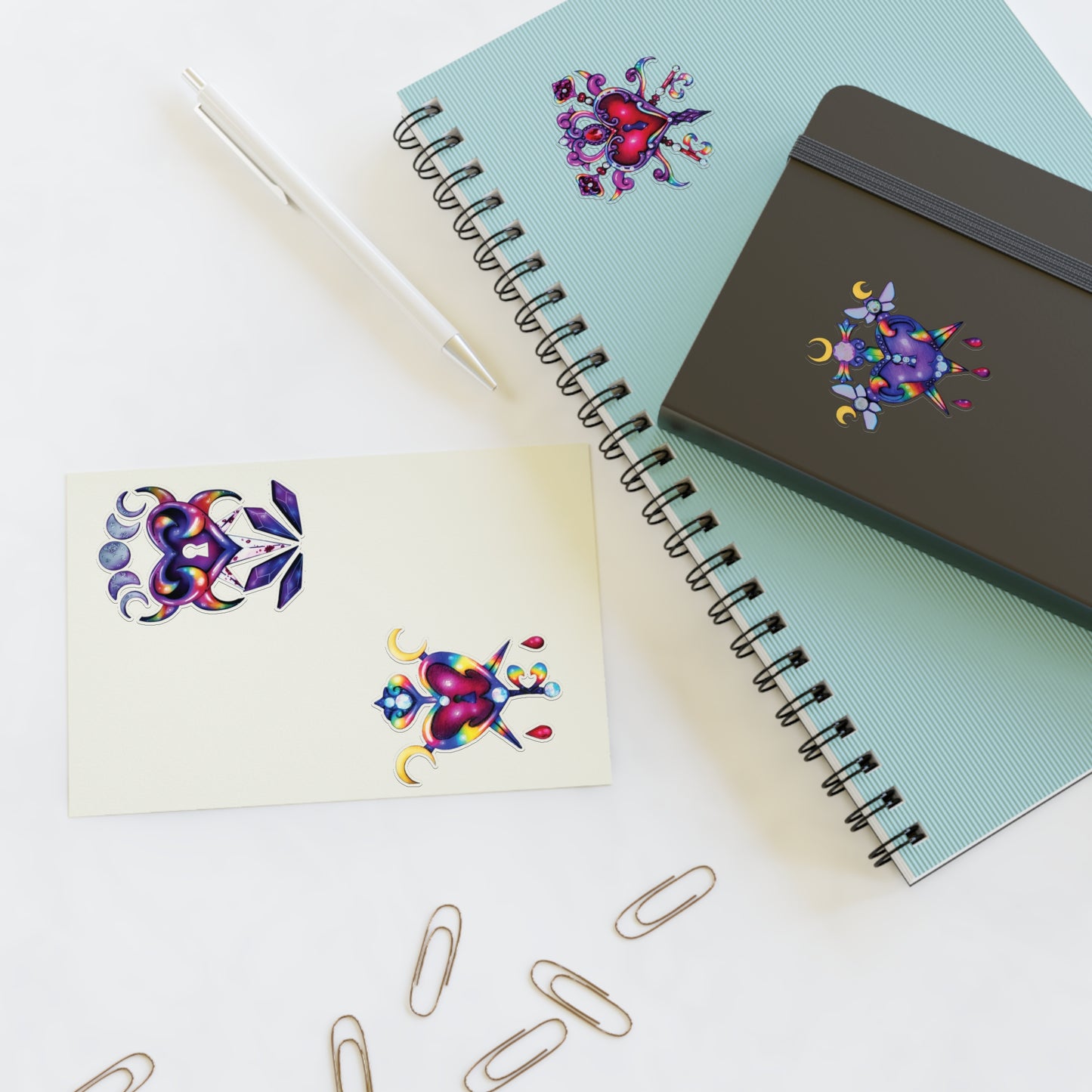 Rainbow Hearts Sticker Sheet