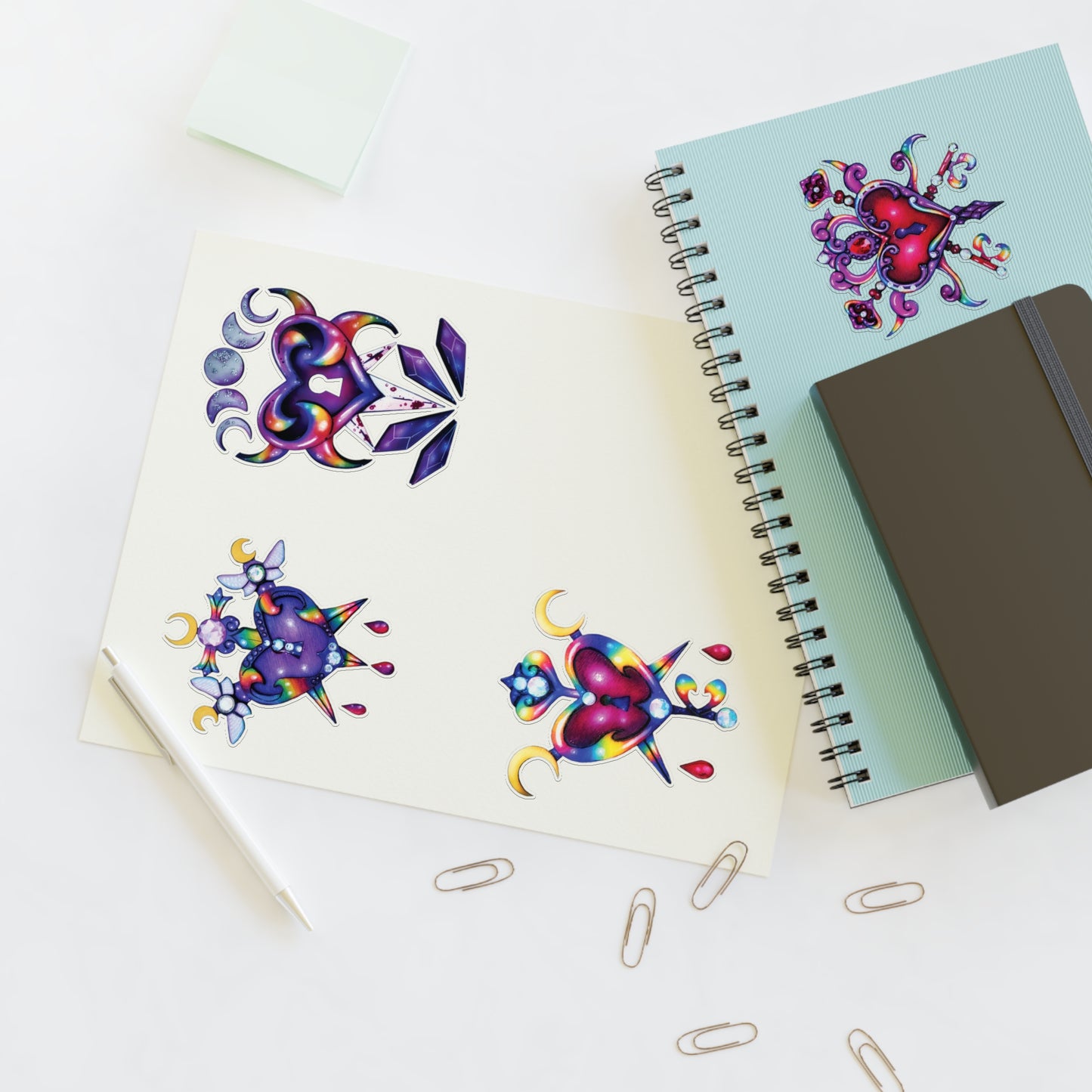 Rainbow Hearts Sticker Sheet