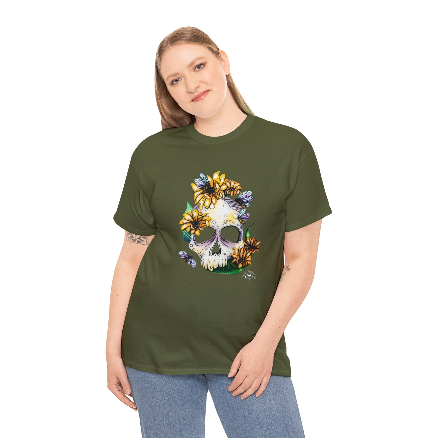 Sunflower Skull Tee