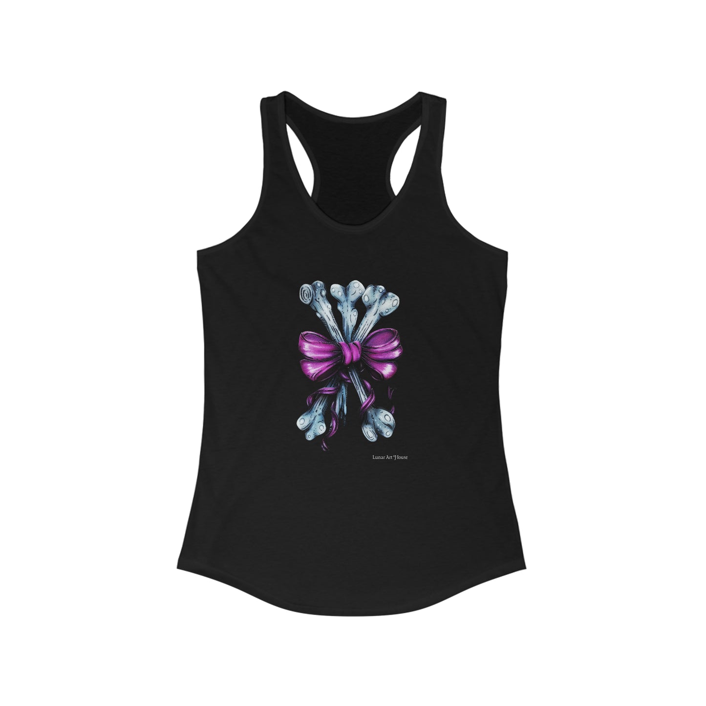 Bones in a Bow Racerback Tank