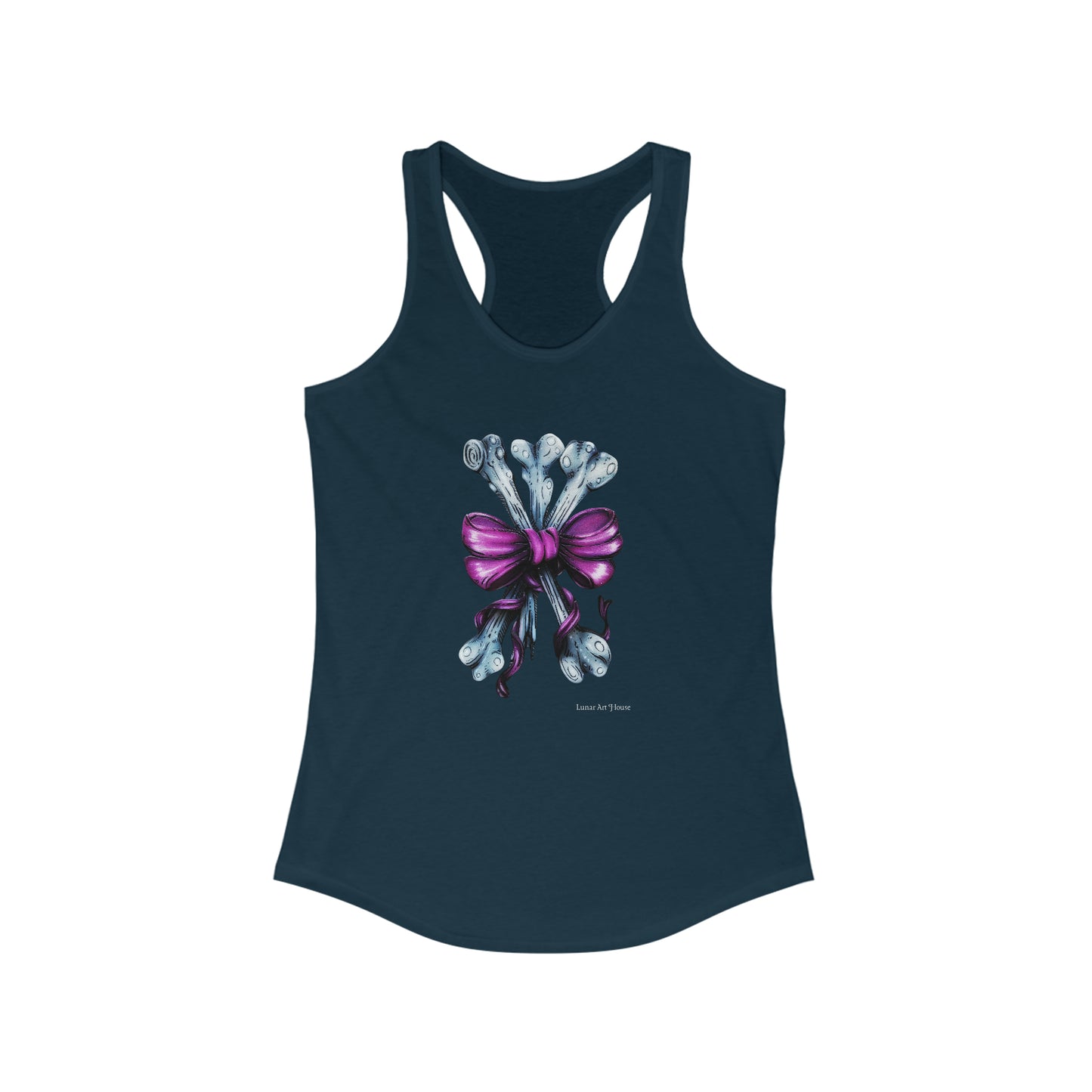 Bones in a Bow Racerback Tank