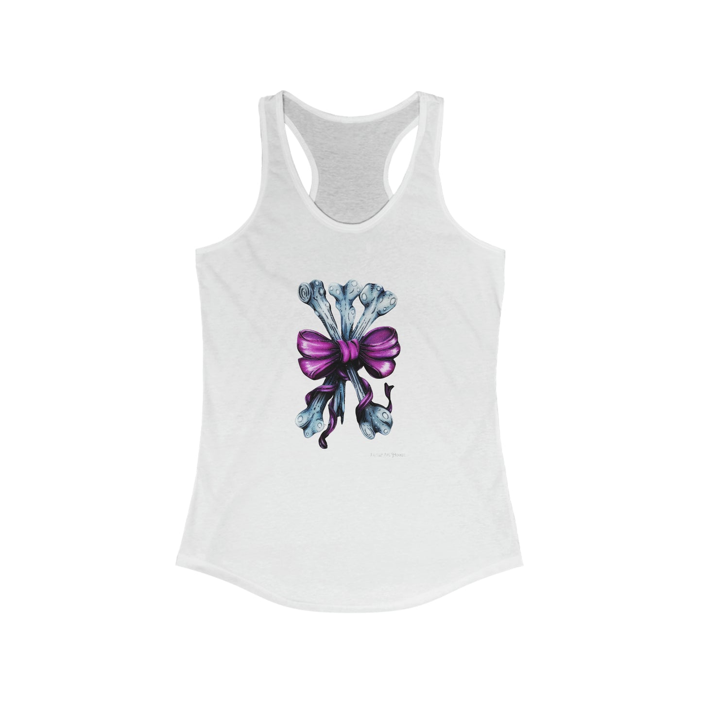 Bones in a Bow Racerback Tank