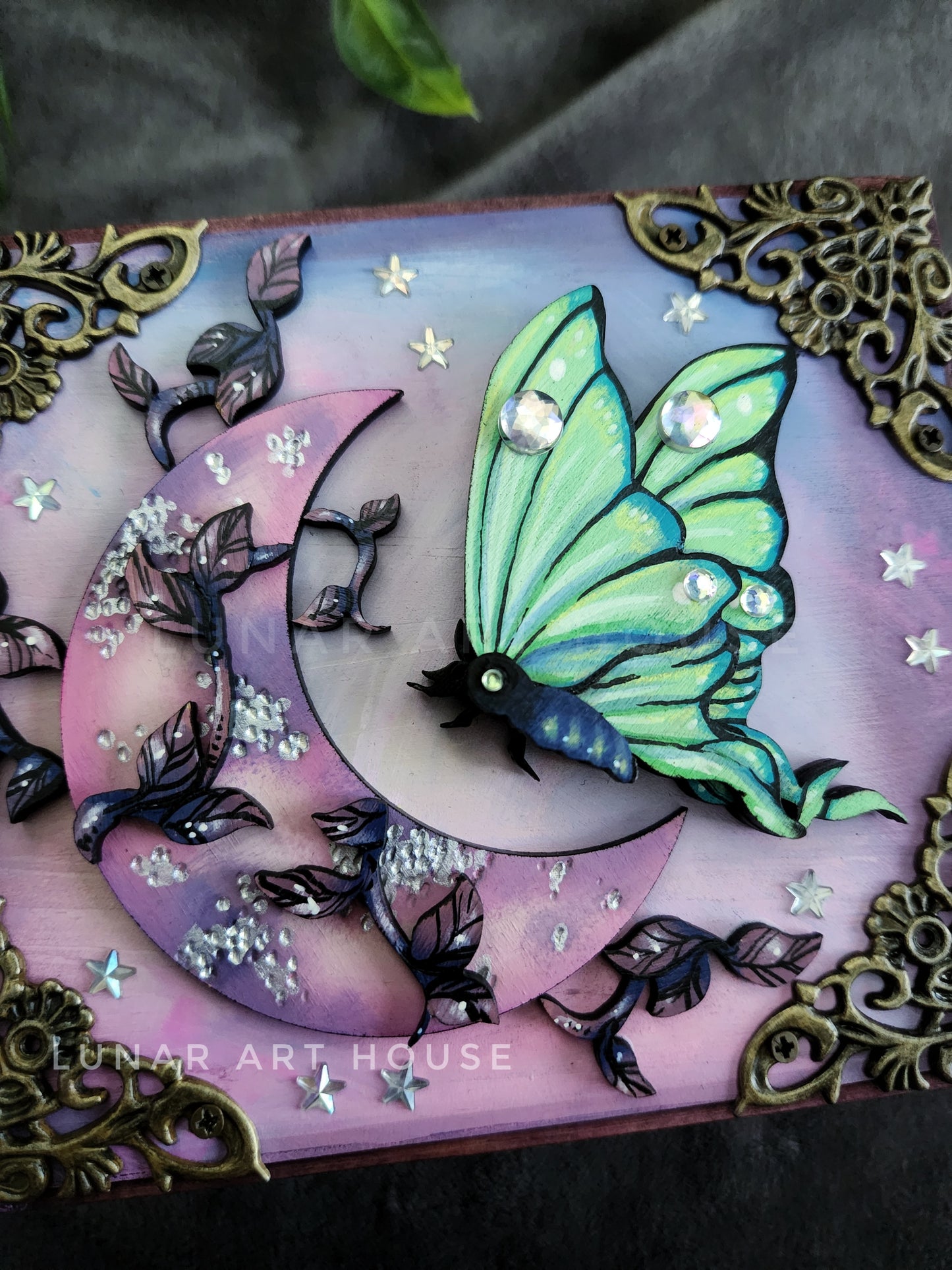 Small Moon Luna Hidden Key Box