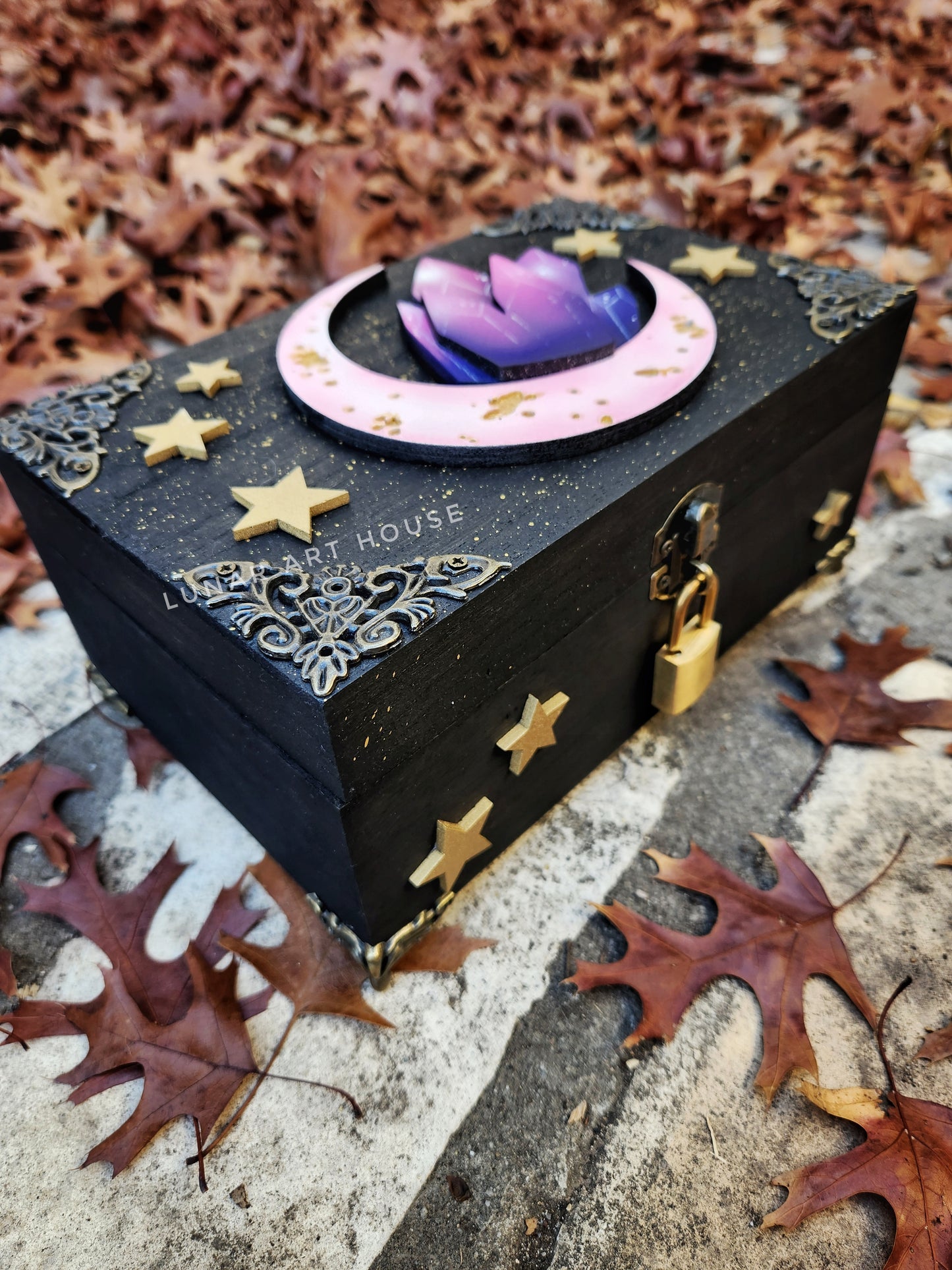 PINK Crystal Moon Hidden Key Box™