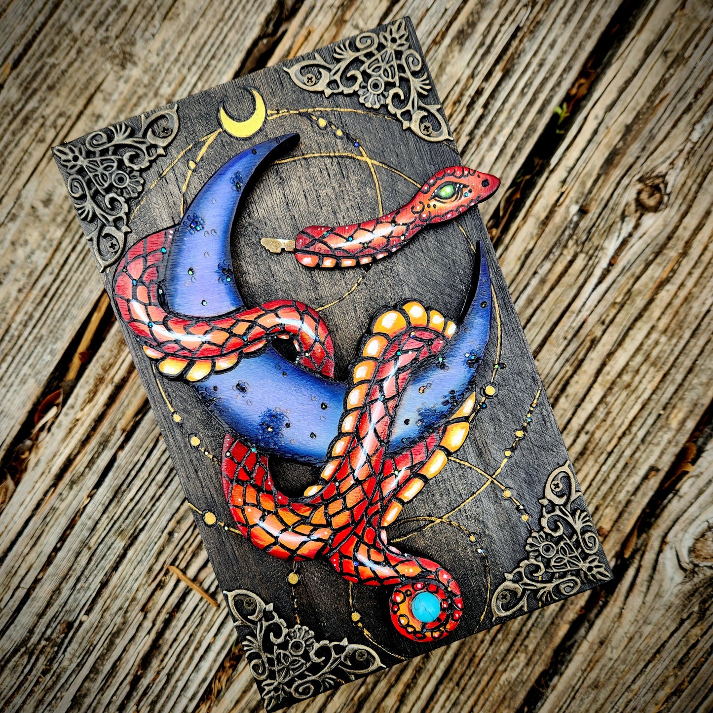 Orange Snake and Moon Hidden Key Box™
