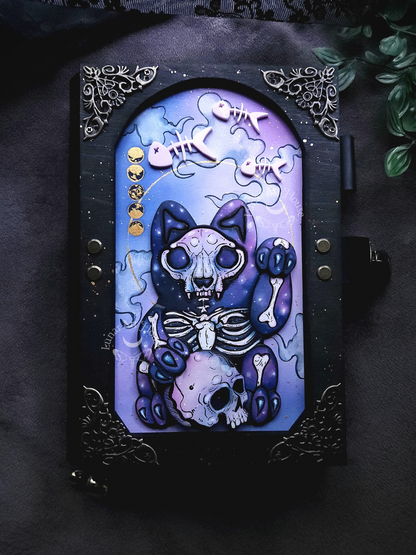 Lucky Skelly Cat Hidden Key Journal