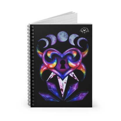 Rainbow Lock Heart Notebook