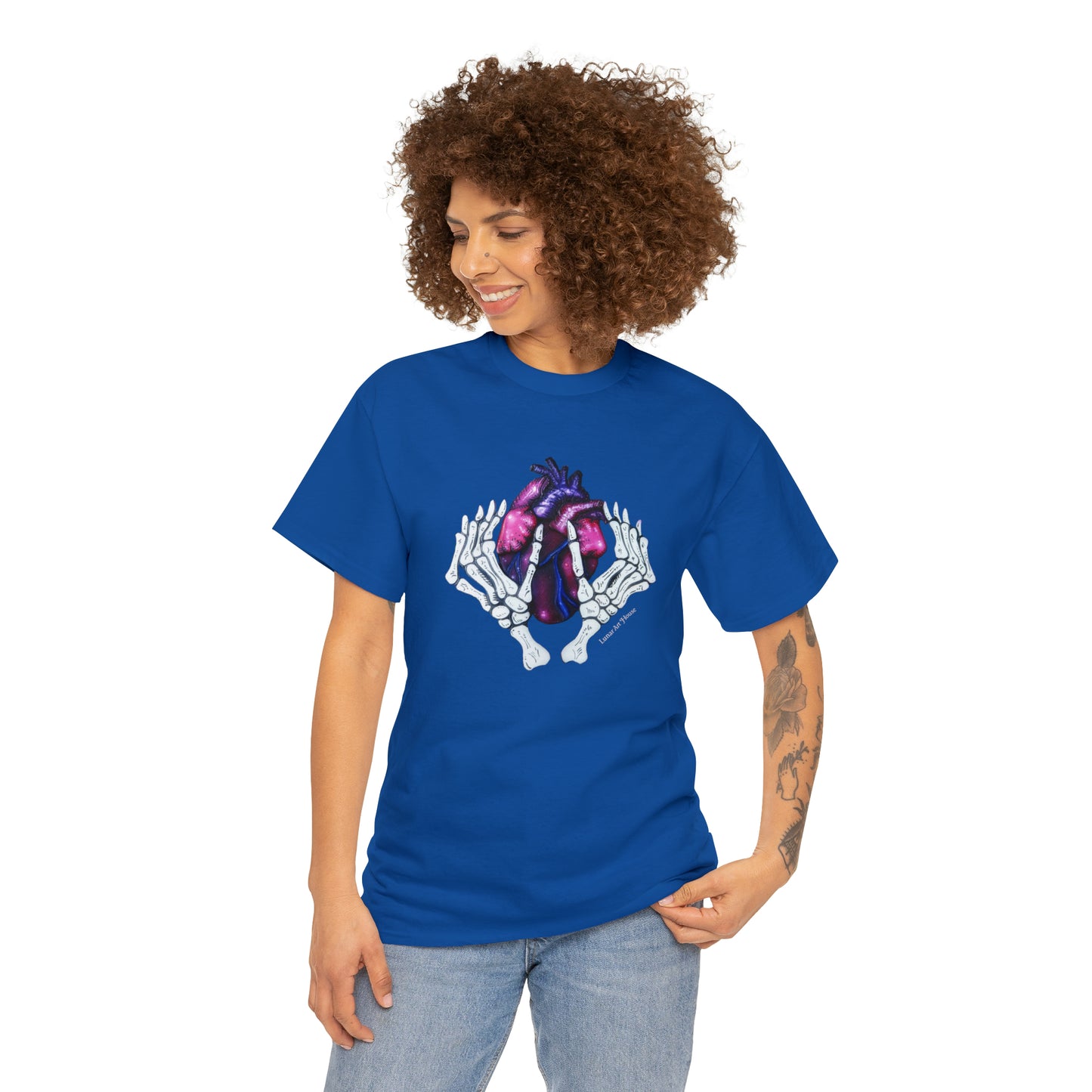 Skelly Hands Holding Heart Tee
