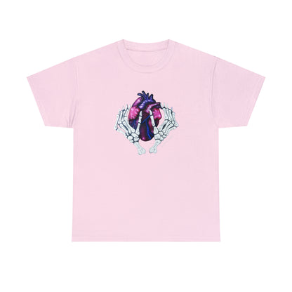 Skelly Hands Holding Heart Tee