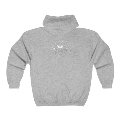 Butterfly Heart Lock Zip Up Sweatshirt