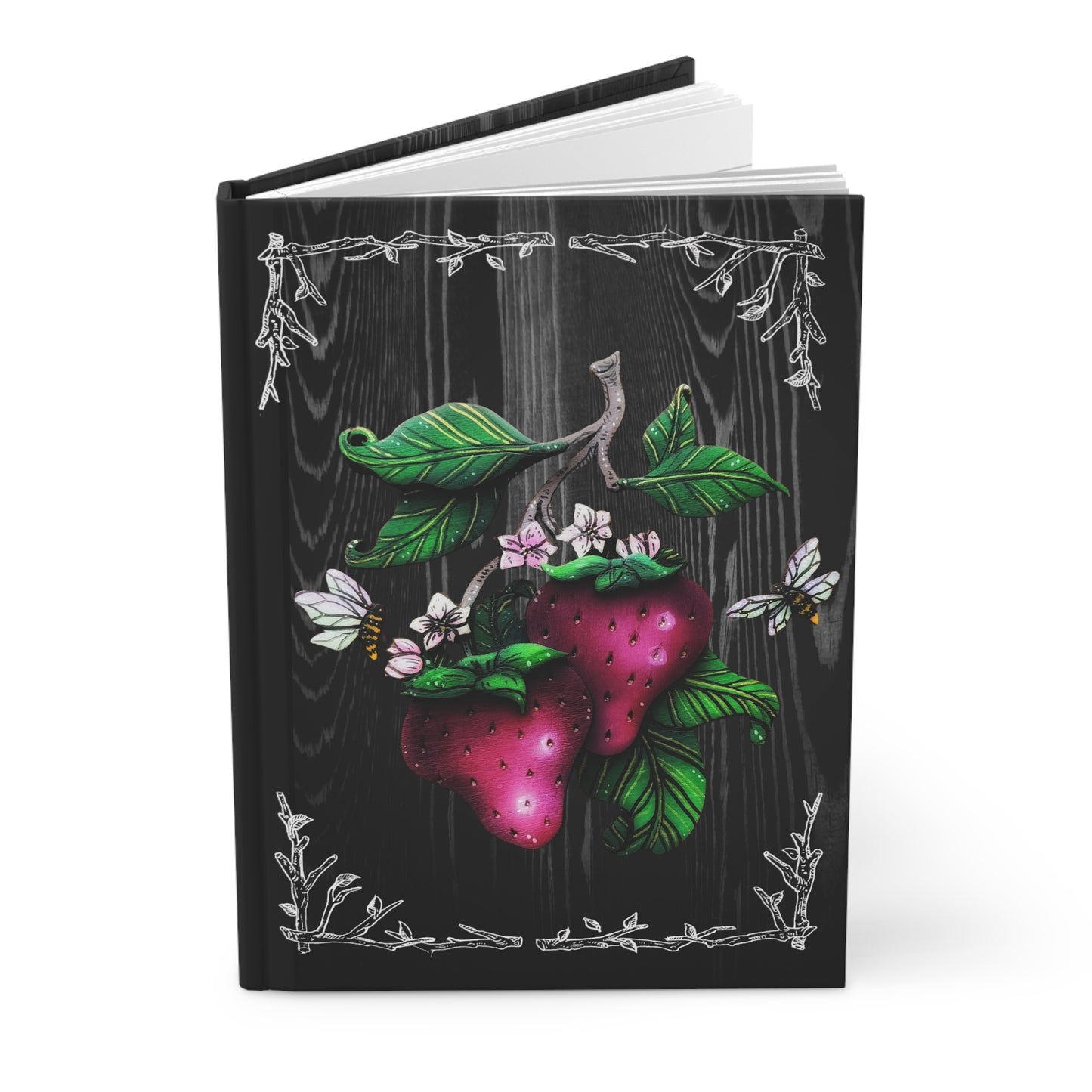 Strawberries Hardcover A5 Journal