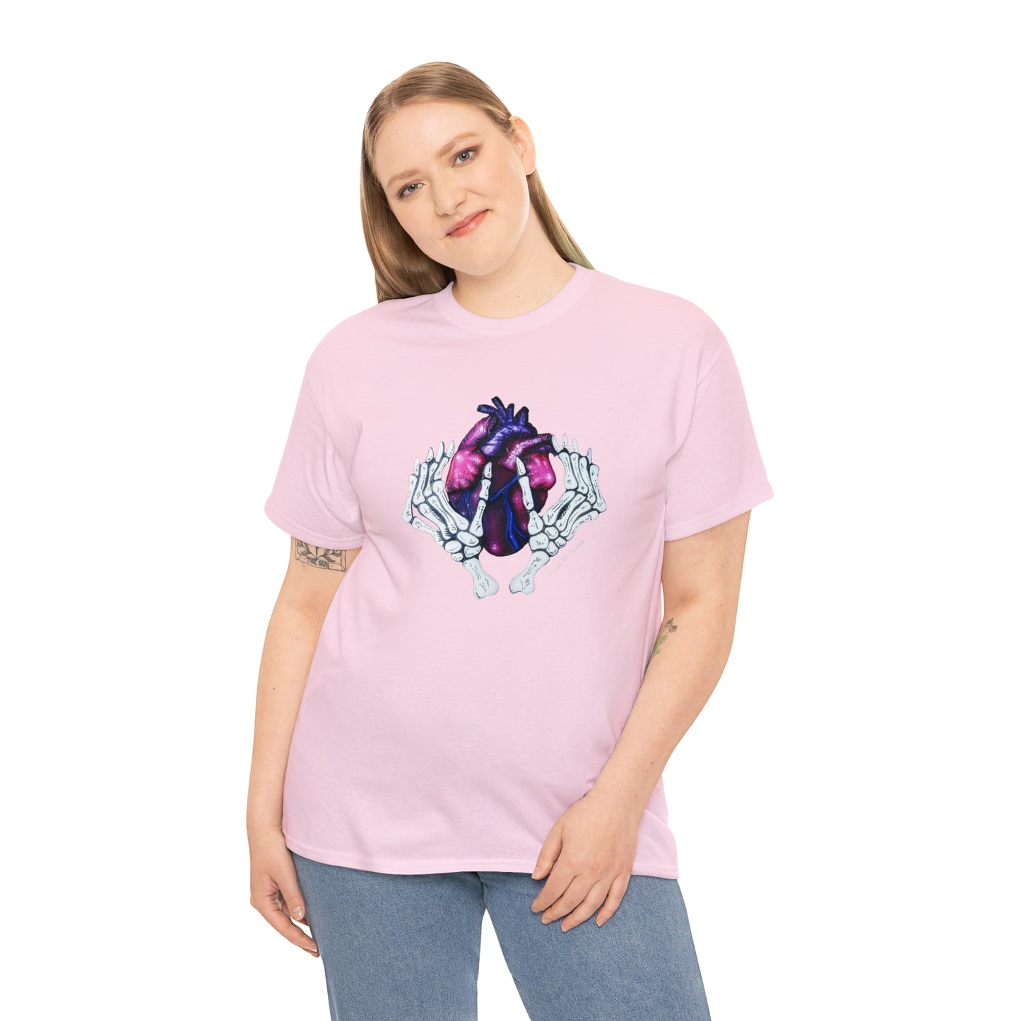 Skelly Hands Holding Heart Tee