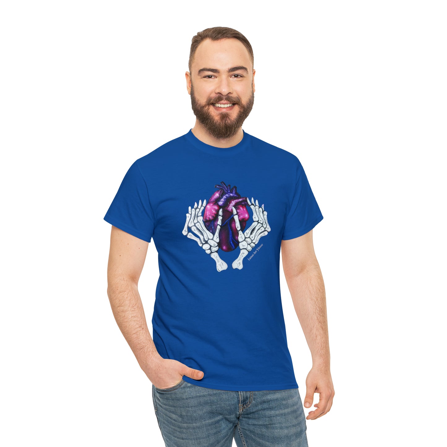 Skelly Hands Holding Heart Tee