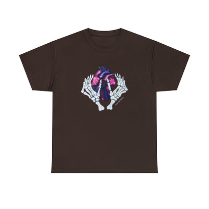 Skelly Hands Holding Heart Tee