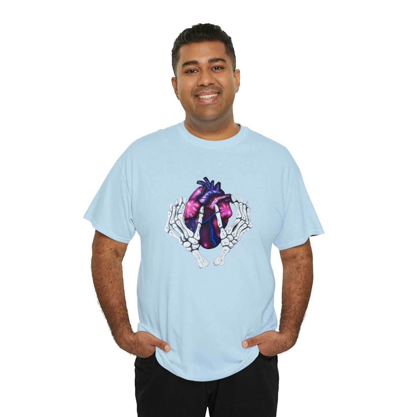 Skelly Hands Holding Heart Tee