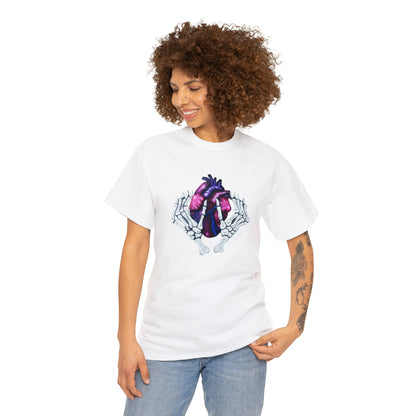 Skelly Hands Holding Heart Tee