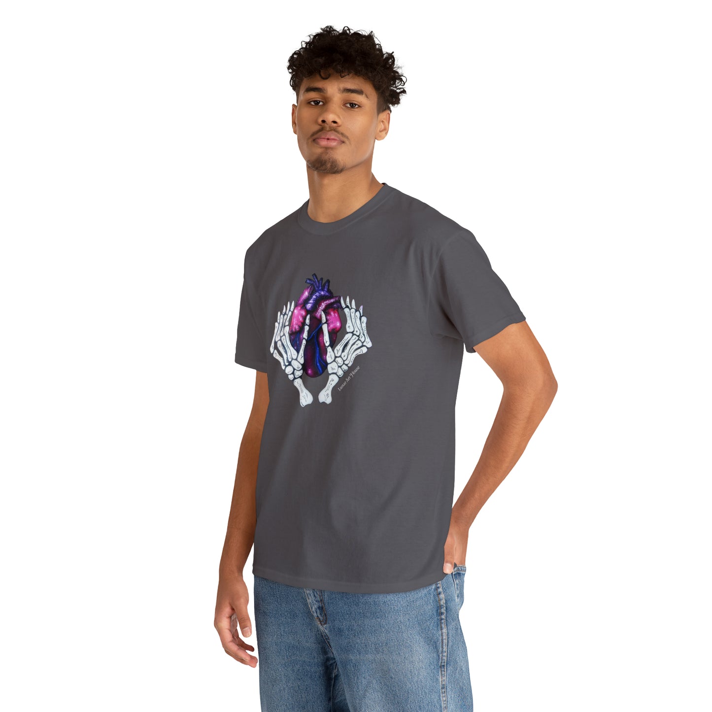 Skelly Hands Holding Heart Tee