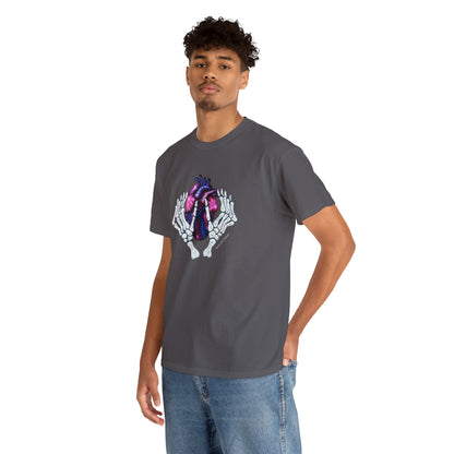 Skelly Hands Holding Heart Tee