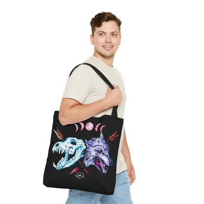 Blood Moon Wolf Tote Bag