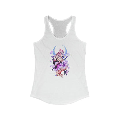 Fox in Cherry Blossoms Racerback Tank