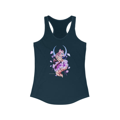 Fox in Cherry Blossoms Racerback Tank