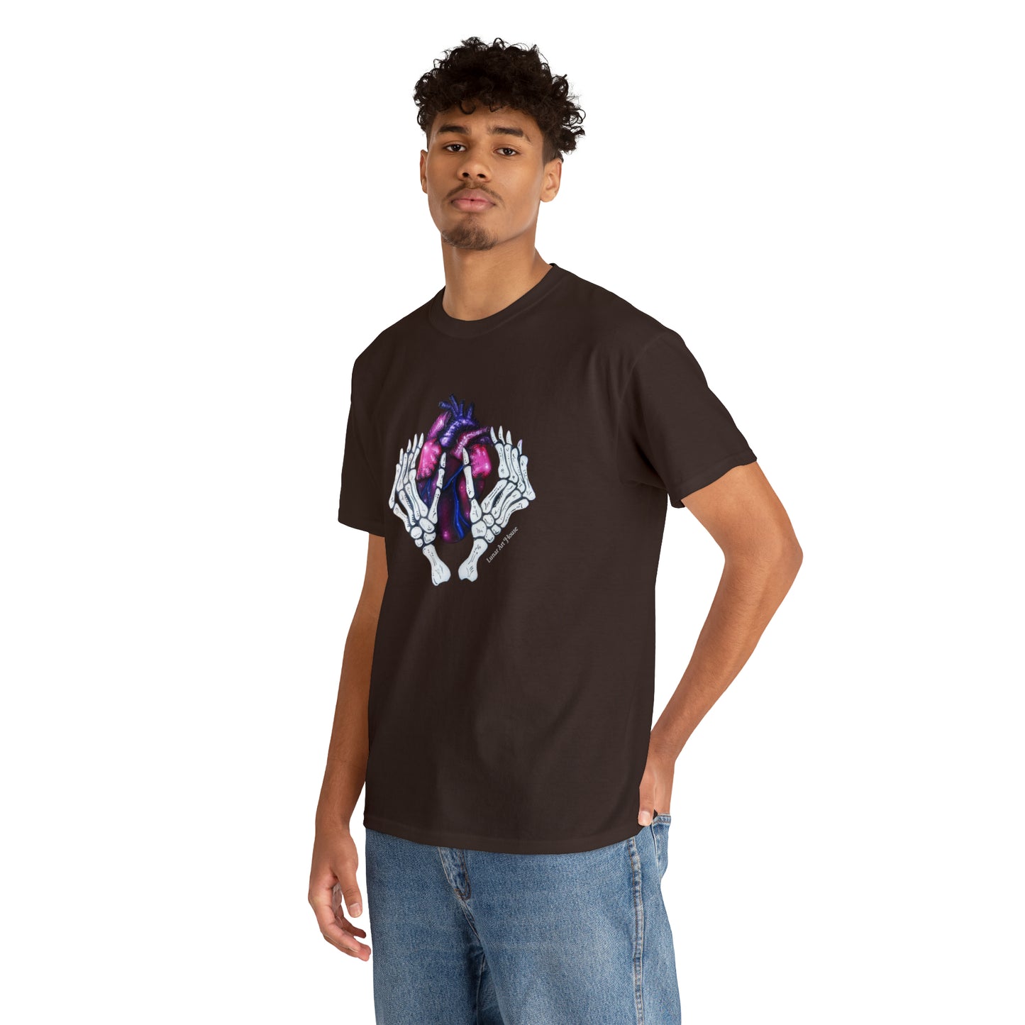 Skelly Hands Holding Heart Tee