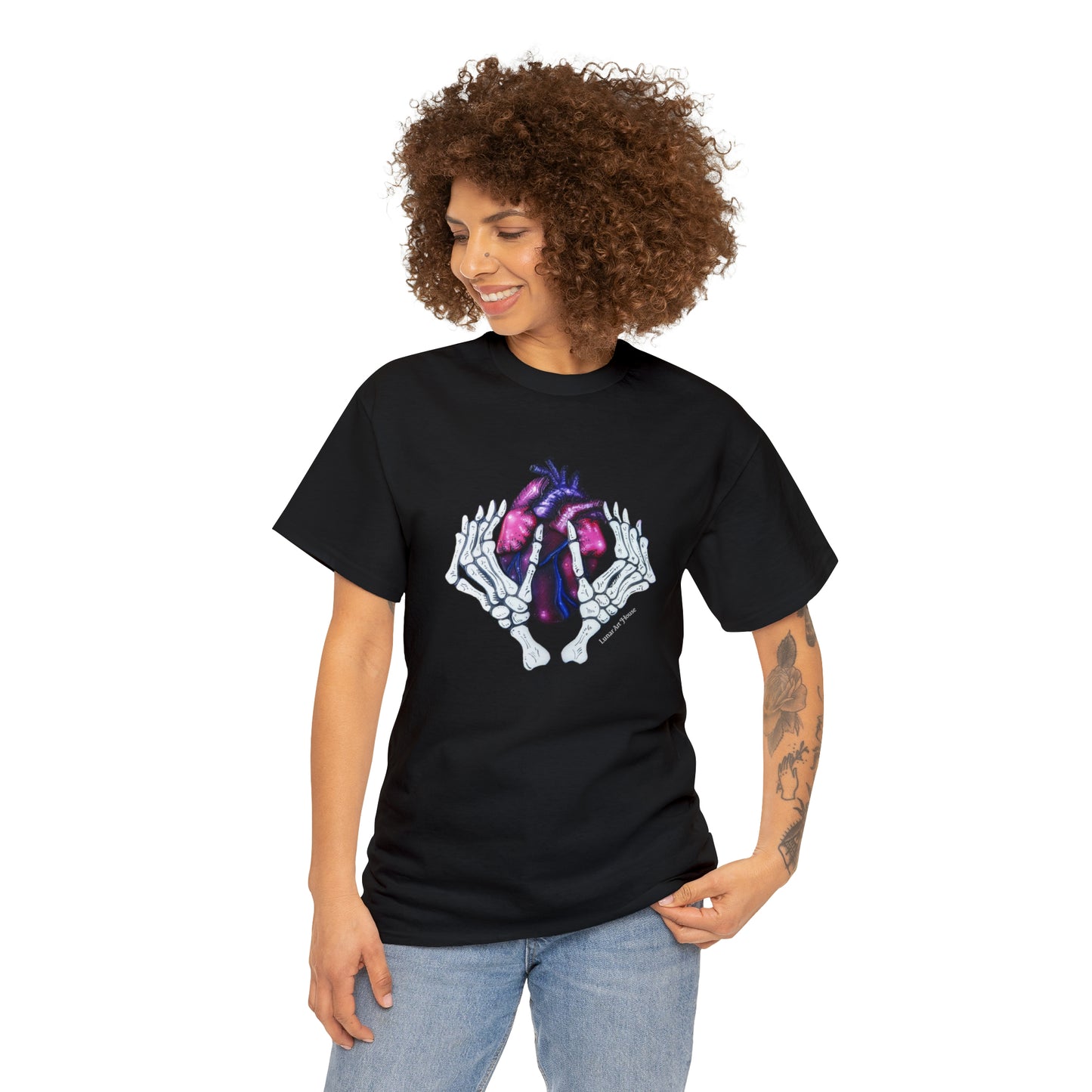 Skelly Hands Holding Heart Tee