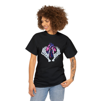 Skelly Hands Holding Heart Tee