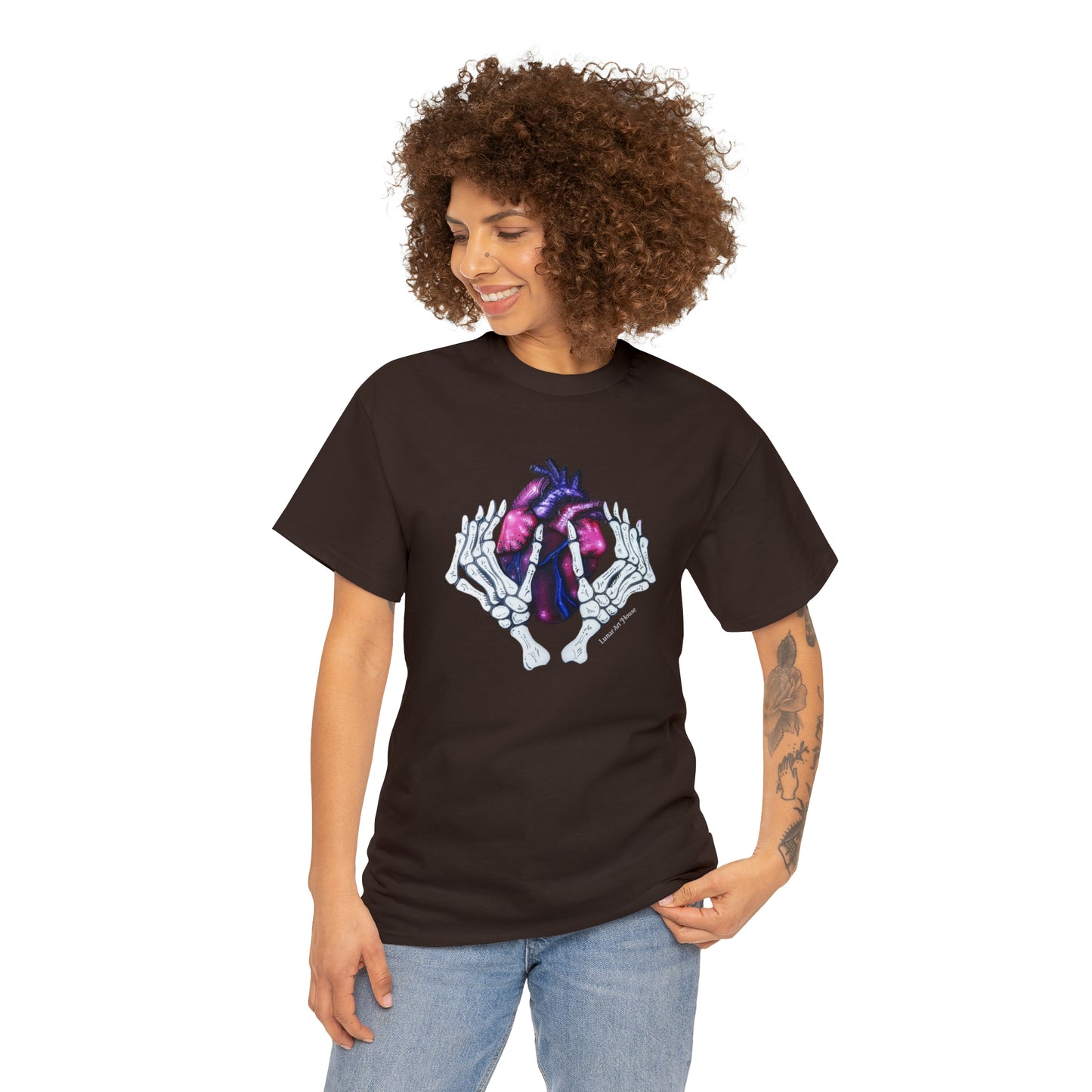 Skelly Hands Holding Heart Tee