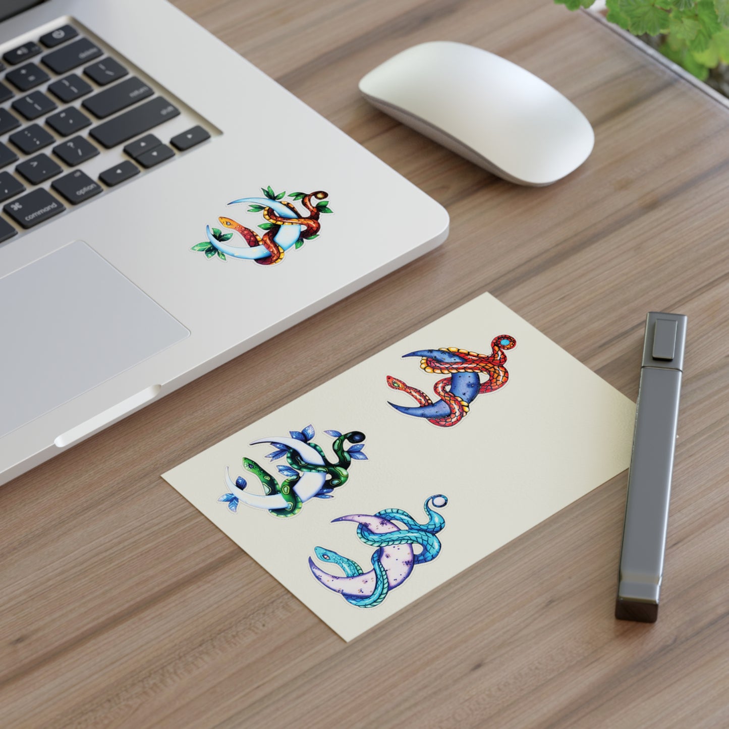 Snake and Moon Sticker Sheet