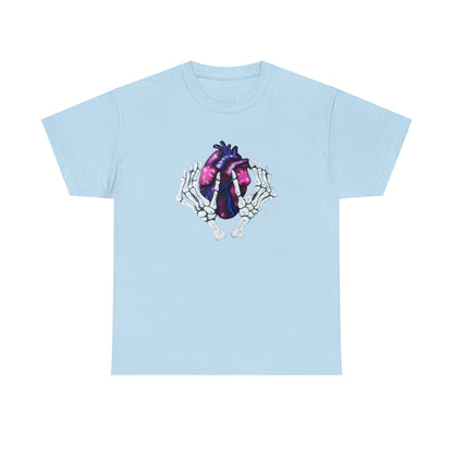 Skelly Hands Holding Heart Tee