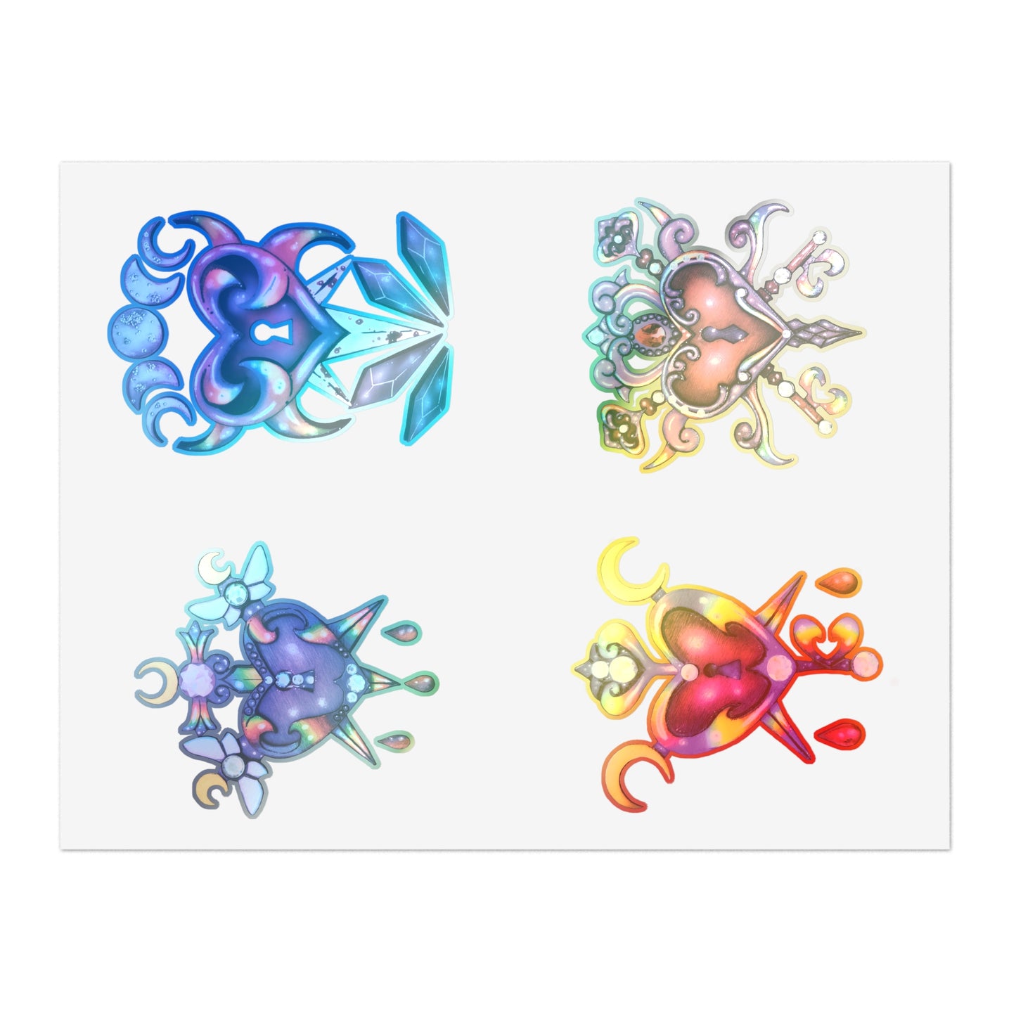 Rainbow Hearts Sticker Sheet