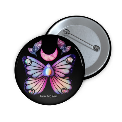 Iridescent Butterfy Button Pin