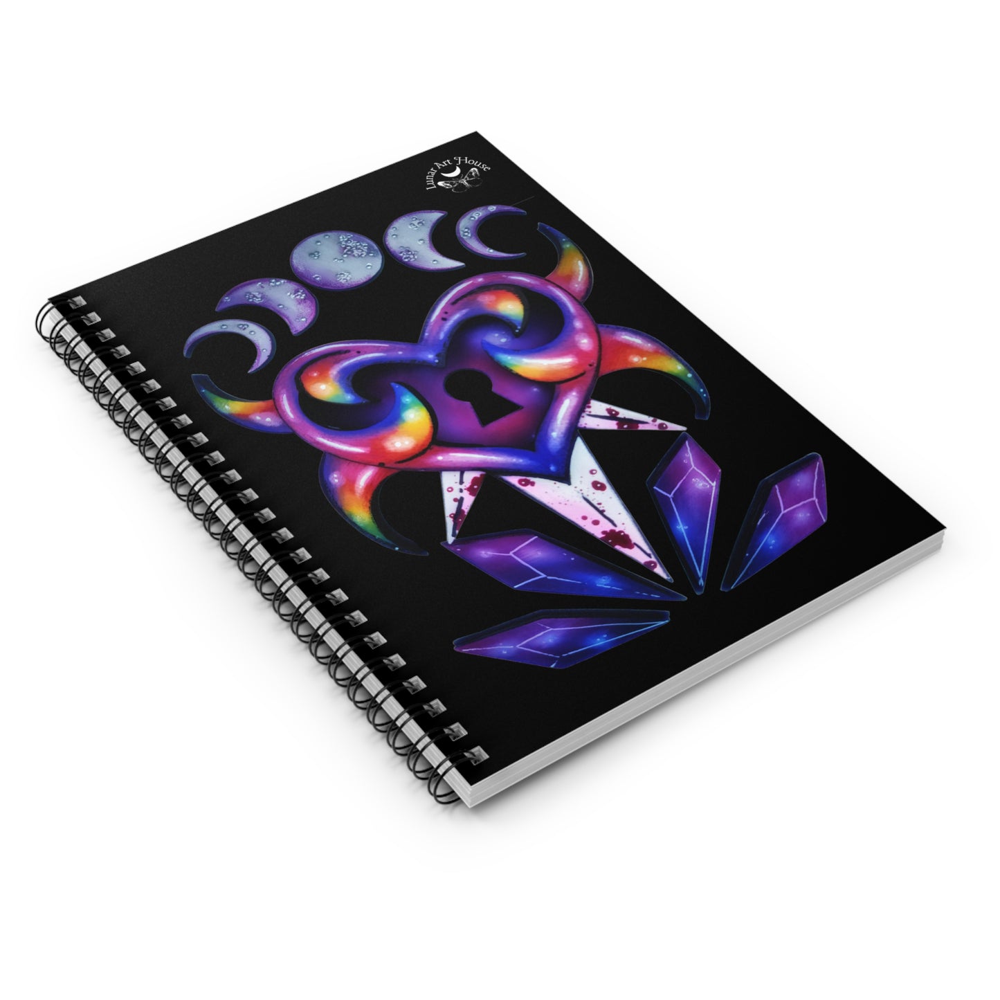 Rainbow Lock Heart Notebook